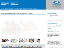 Tablet Screenshot of ap-dichtungstechnik.com